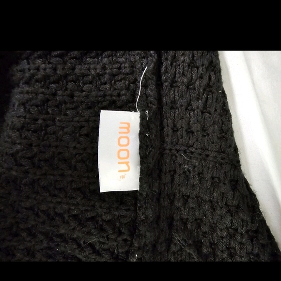 Moon Collection Black Knit Open Cardigan - Picture 4 of 4